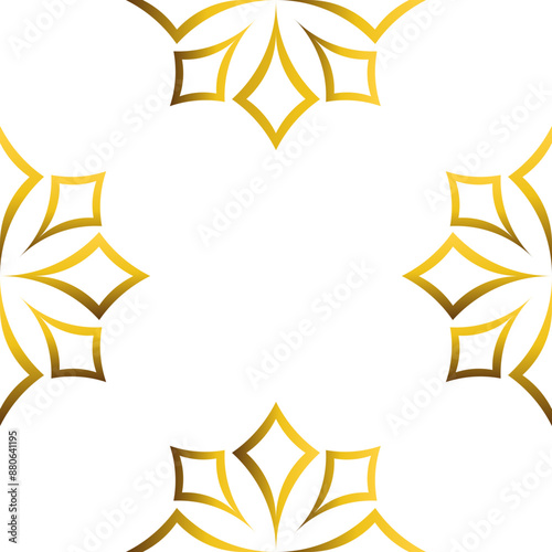 luxury golden geometry frame design