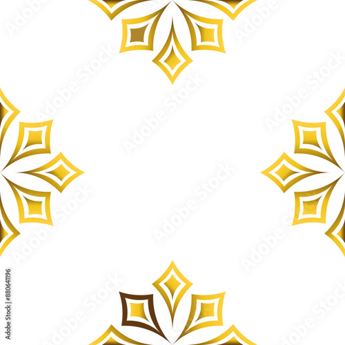 luxury golden geometry frame design