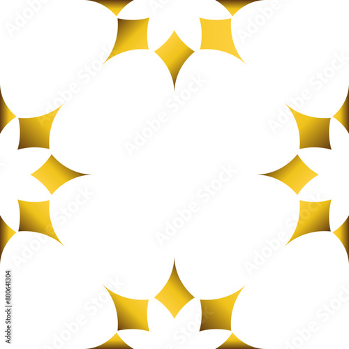 luxury golden geometry frame design