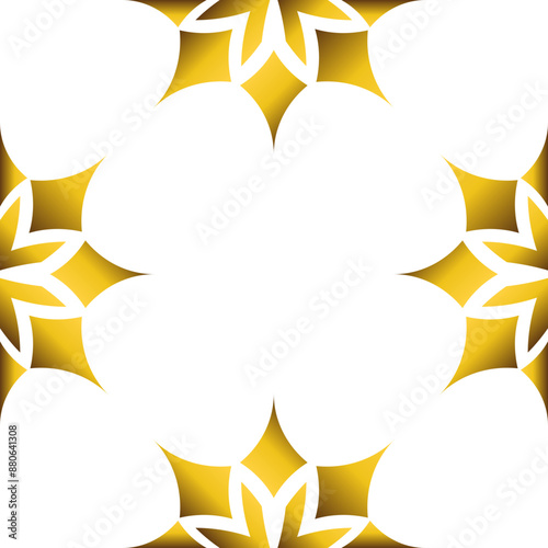 luxury golden geometry frame design