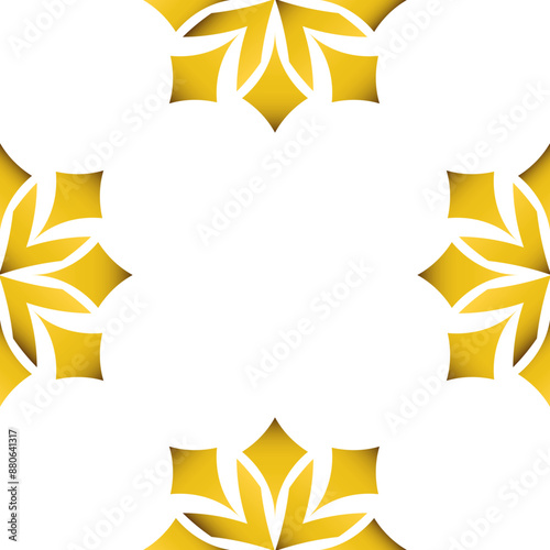 luxury golden geometry frame design