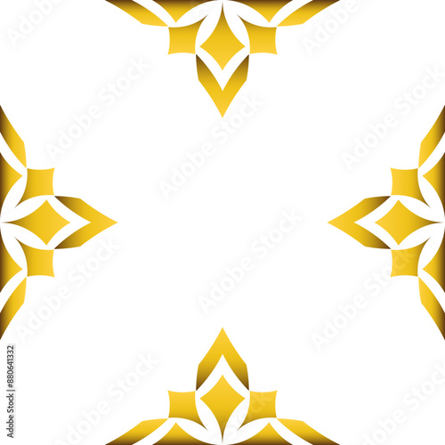 luxury golden geometry frame design