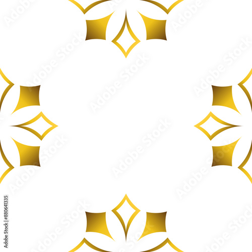 luxury golden geometry frame design