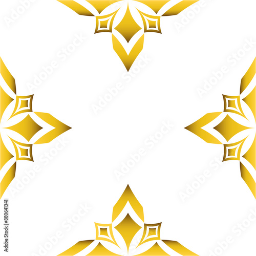 luxury golden geometry frame design