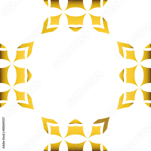 luxury golden geometry frame design