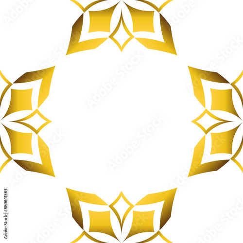 luxury golden geometry frame design