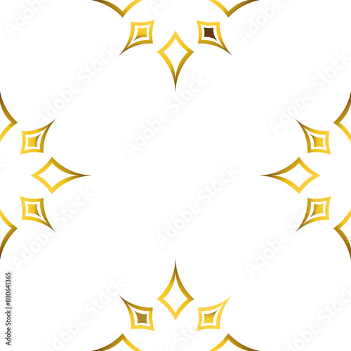 luxury golden geometry frame design