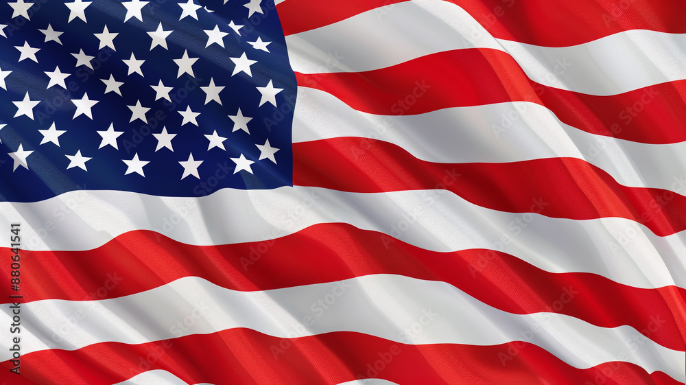 Obraz premium american flag waving background