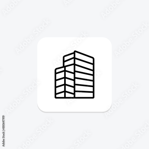 Building Exterior line icon , vector, pixel perfect, illustrator file