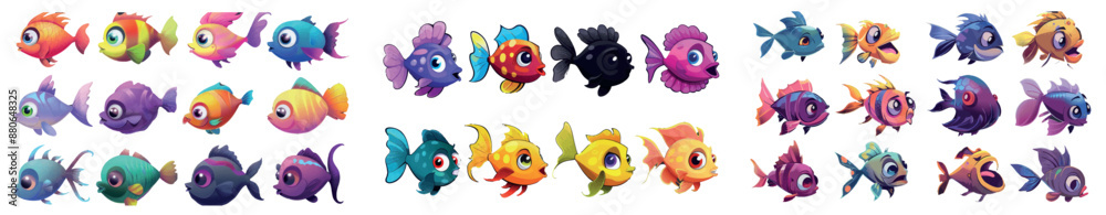 Animated cartoon neon monsters isolated on black background. Modern illustration of cute alien characters with funny faces. Scary Halloween creatures. Cartoon furry sweet mascots. Animated cartoon neon monsters isolated on black background. Modern illustration of cute alien characters with funny faces. Scary Halloween creatures. Cartoon furry sweet mascots.