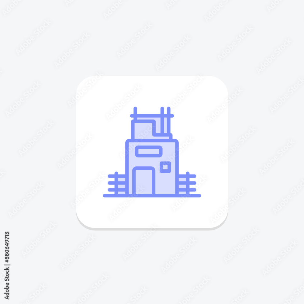 Building Engineering duotone line icon , vector, pixel perfect, illustrator file Building Engineering duotone line icon , vector, pixel perfect, illustrator file