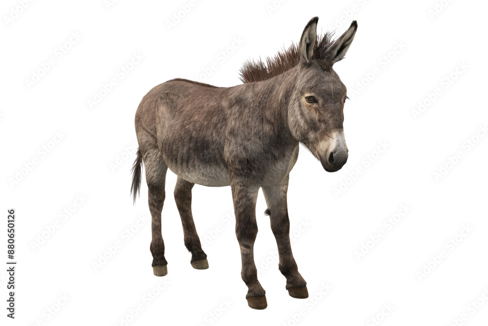3D donkey isolated on transparent background 3D donkey isolated on transparent background