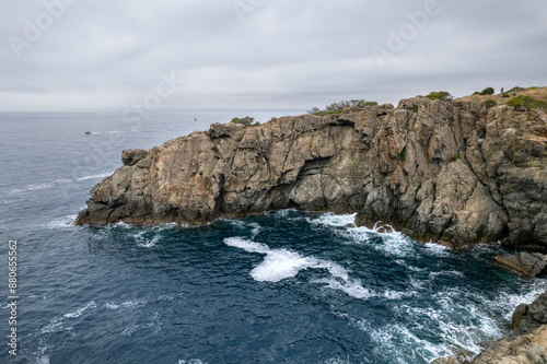 coastal view of sea and cliffs in Punta Falconera