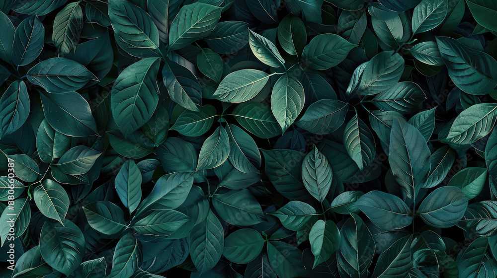 Posh Dark Green Leafy Pattern Posh Dark Green Leafy Pattern