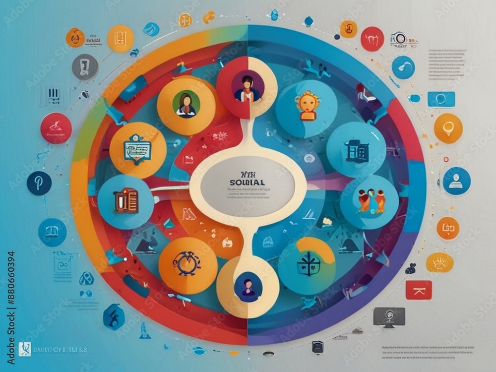 Obraz premium business chart with businessman avatars and place for text and a world map