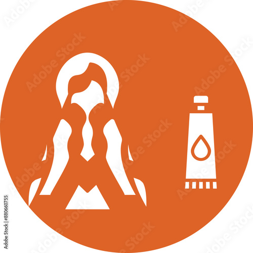 Face cleanser glyph circle icon