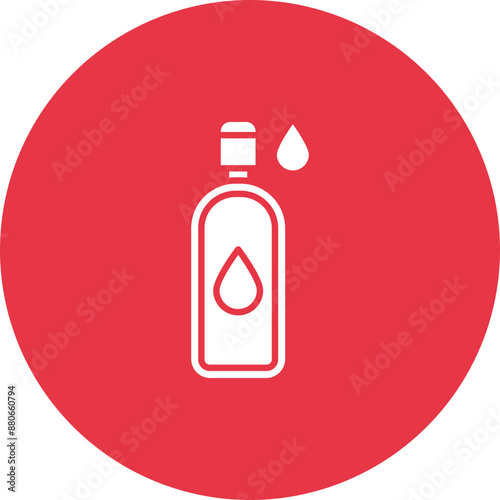 Makeup remover glyph circle icon