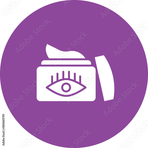 Eye cream glyph circle icon