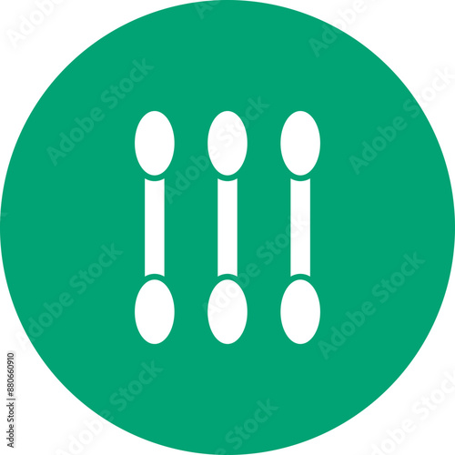 Cotton buds icon glyph circle icon