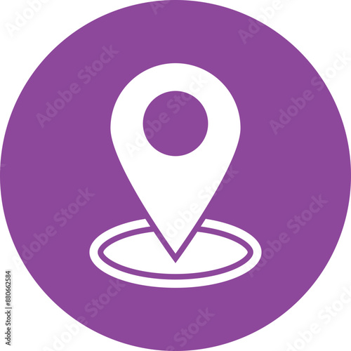 Location glyph circle icon