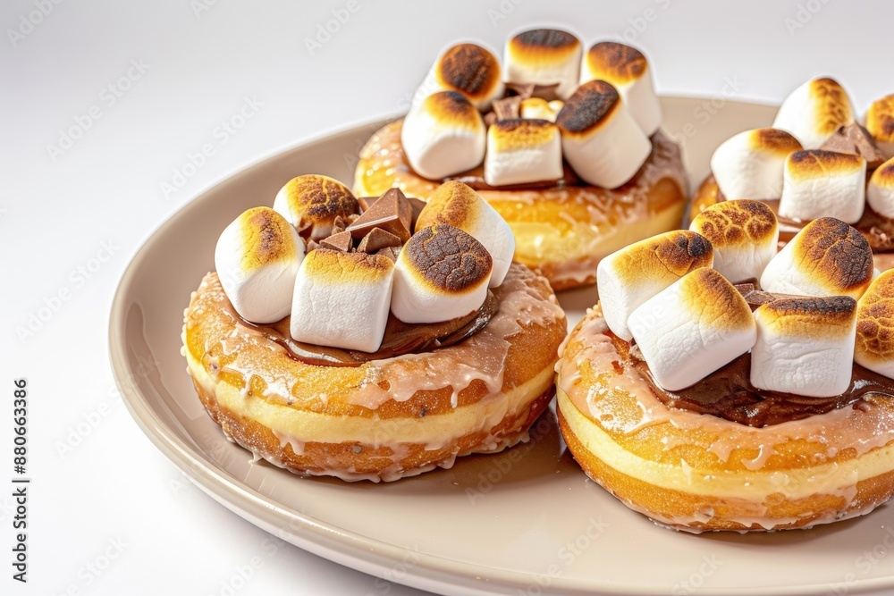 Sweet and Gooey Mini Cake Doughnut S'mores Sweet and Gooey Mini Cake Doughnut S'mores