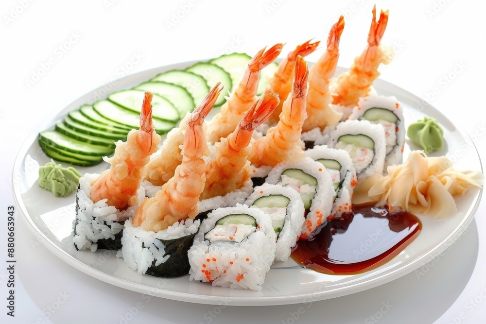 Dragon Roll with Spicy Mayo and Tangy Tobiko Dragon Roll with Spicy Mayo and Tangy Tobiko