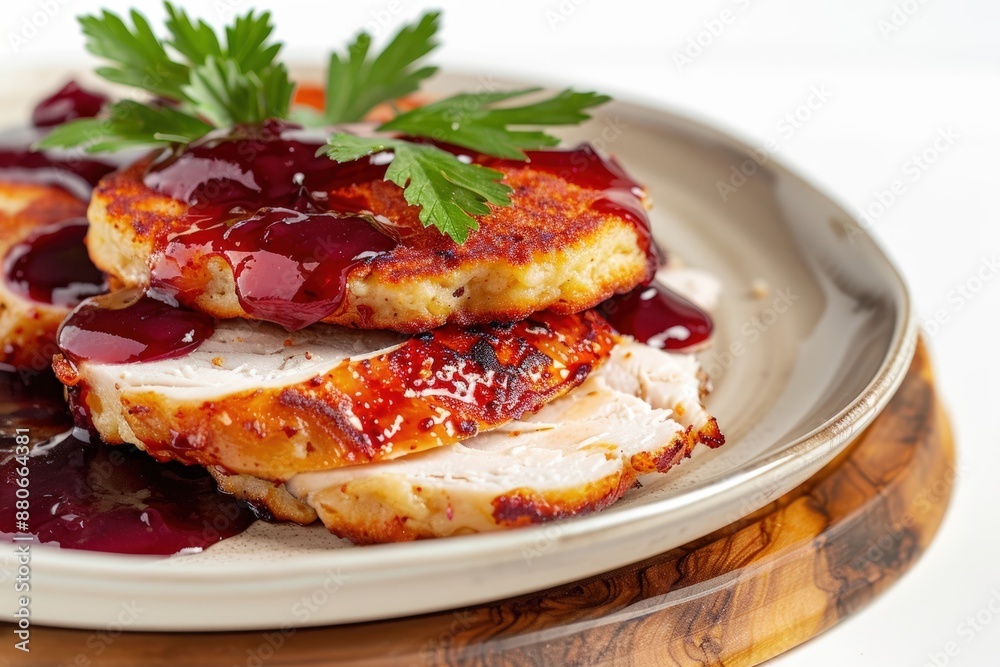Tangy Turkey and Cranberry Barbecue Griddle Cakes for Food Enthusiasts