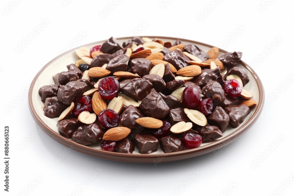 Decadent Dried Sour Cherry Nut Clusters with Premium Dark Chocolate Decadent Dried Sour Cherry Nut Clusters with Premium Dark Chocolate