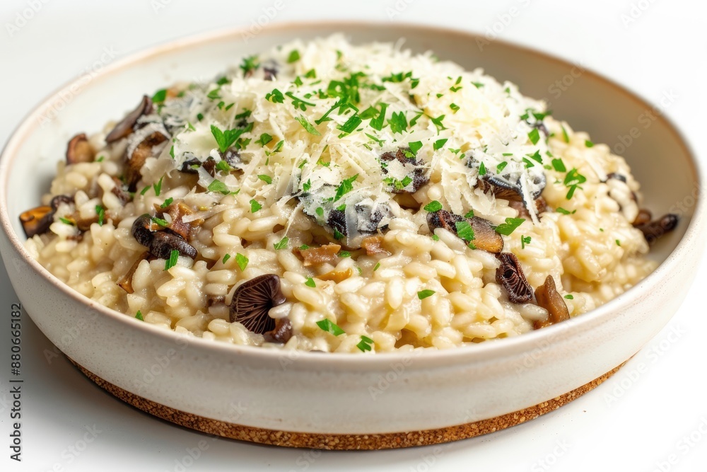 Creamy Texture Dried Wild Mushroom Risotto with Earthy Aroma Creamy Texture Dried Wild Mushroom Risotto with Earthy Aroma