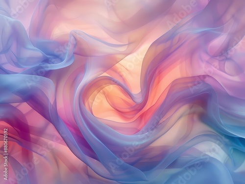 mesmerizing swirls of pastel colors blend seamlessly in an abstract composition soft pinks blues and purples create a dreamy ethereal atmosphere with a sense of gentle motion