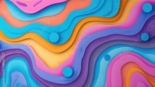 Abstract colorful wavy background. photo