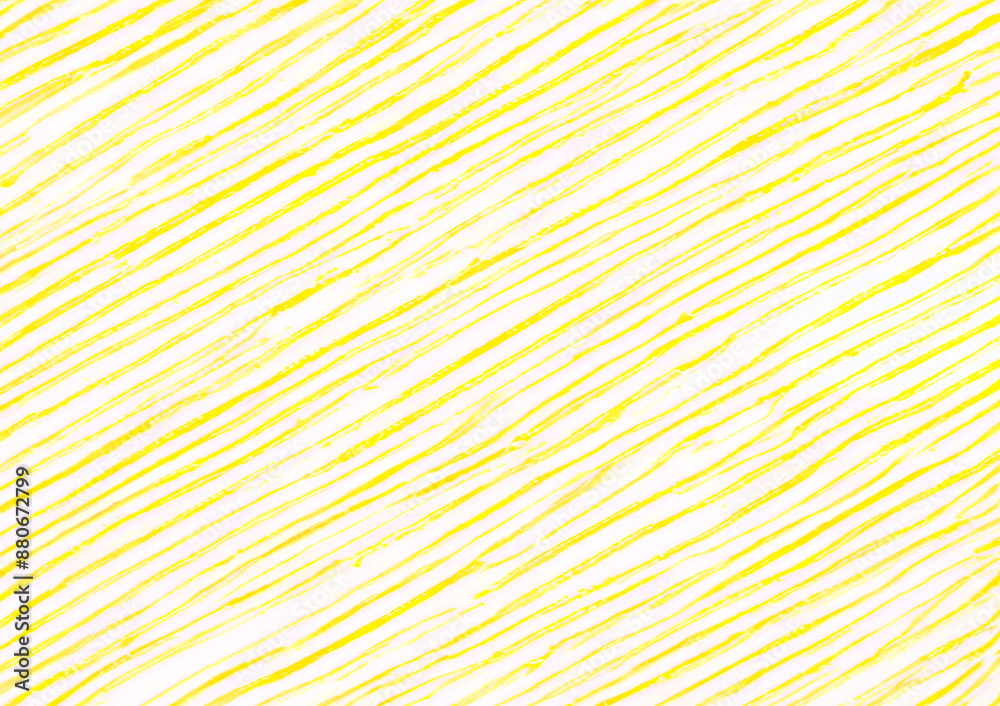 Fototapeta premium 黄色い手描きのボーダー柄みたいなラフな線の背景