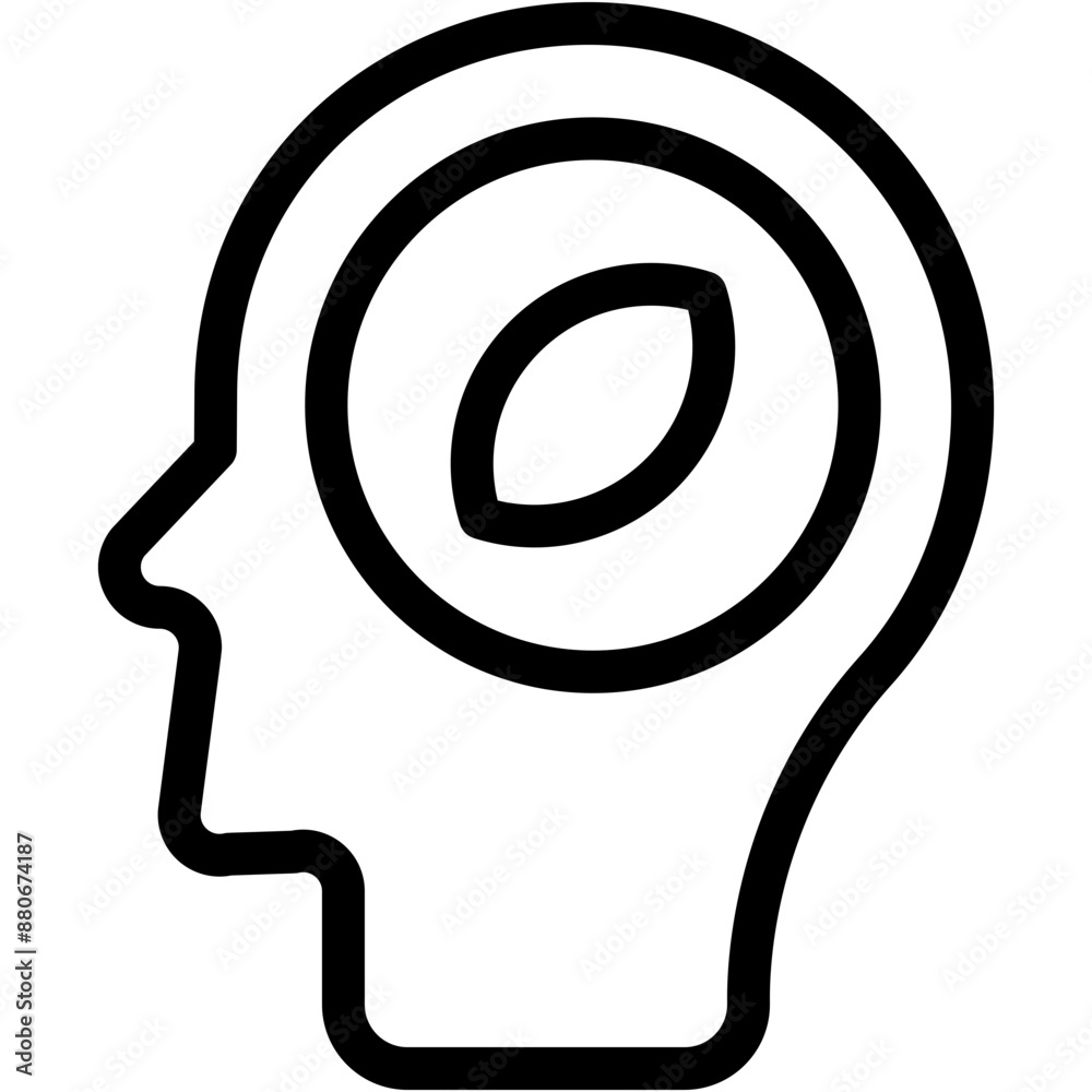 Vector Icon Think Eco, Ecology and Environment, Leaf, Green, Head Vector Icon Think Eco, Ecology and Environment, Leaf, Green, Head