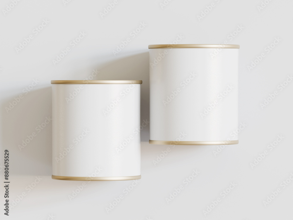 Metal tin paint pack realistic texture on gray background Metal tin paint pack realistic texture on gray background