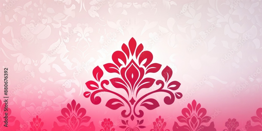 Red damask pattern background with a subtle gradient of light to dark burgundy for an elegant and classic look Red damask pattern background with a subtle gradient of light to dark burgundy for an elegant and classic look