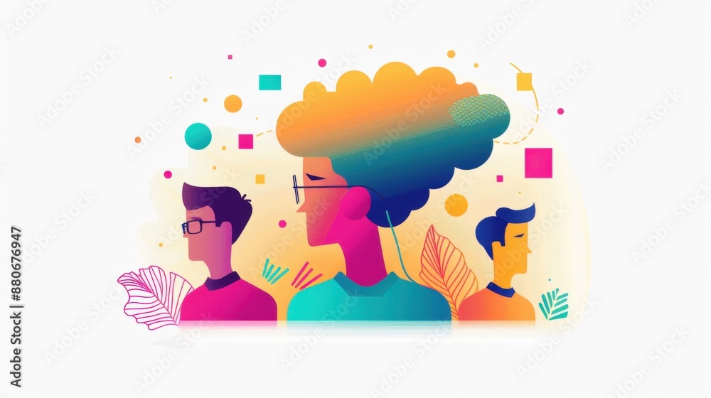 Empathy research, understanding user emotions, flat design illustration Empathy research, understanding user emotions, flat design illustration