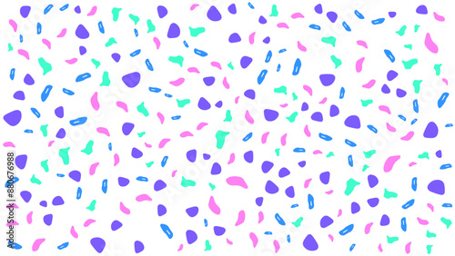 SEAMLESS HAND DRAWN DOODLE BLOB SHAPES PATTERN TEXTURE COLORFUL TEMPLATE ABSTRACT BACKGROUND TRENDY DESIGN VECTOR