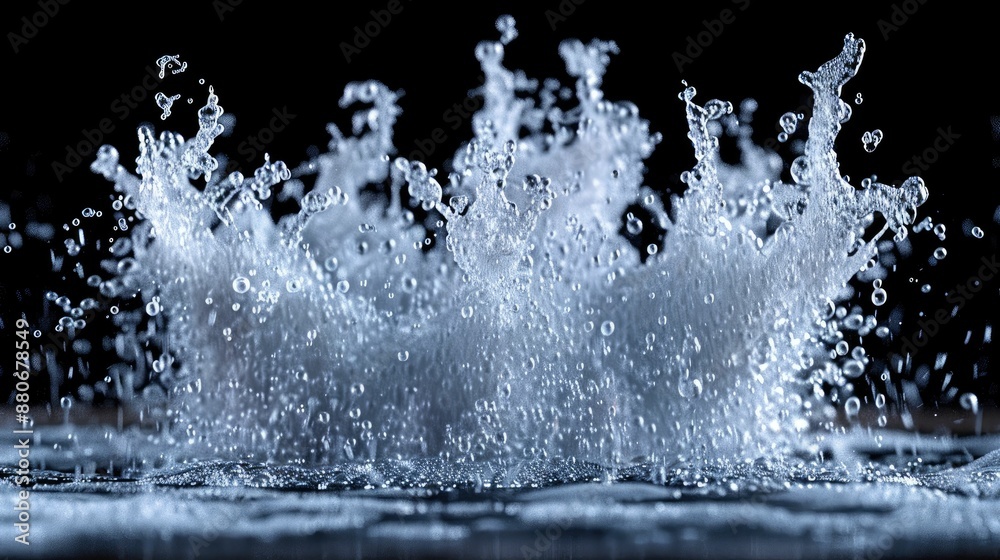 Water Droplet Splash on Dark Background Water Droplet Splash on Dark Background
