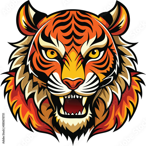 Tiger Black Vector art White Background Free Download