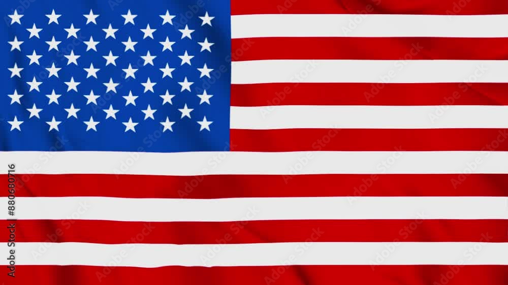 American flag waving from the wind video animation American flag waving from the wind video animation