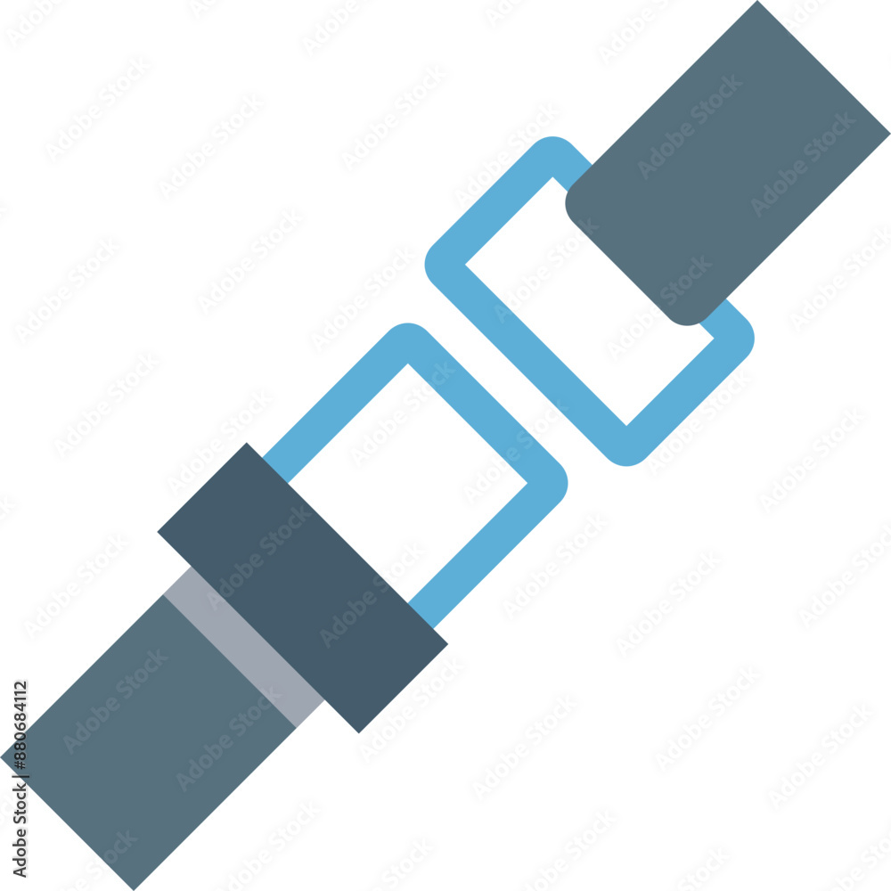 Seat Belt vector icon with isolated background in flat style Seat Belt vector icon with isolated background in flat style