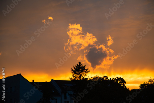 Sonnenuntergang über Berlins Dächern photo