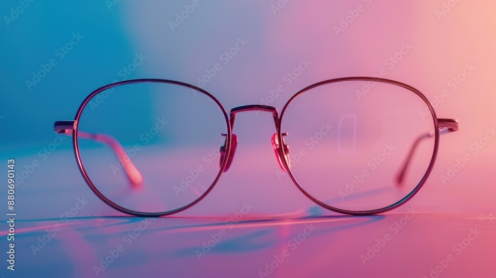 Stylish glasses on a plain background Close up Promotion banner for eyewear fashion with minimalist design Stylish glasses on a plain background Close up Promotion banner for eyewear fashion with minimalist design