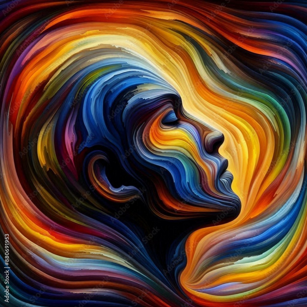 Obraz premium abstract background with rainbow