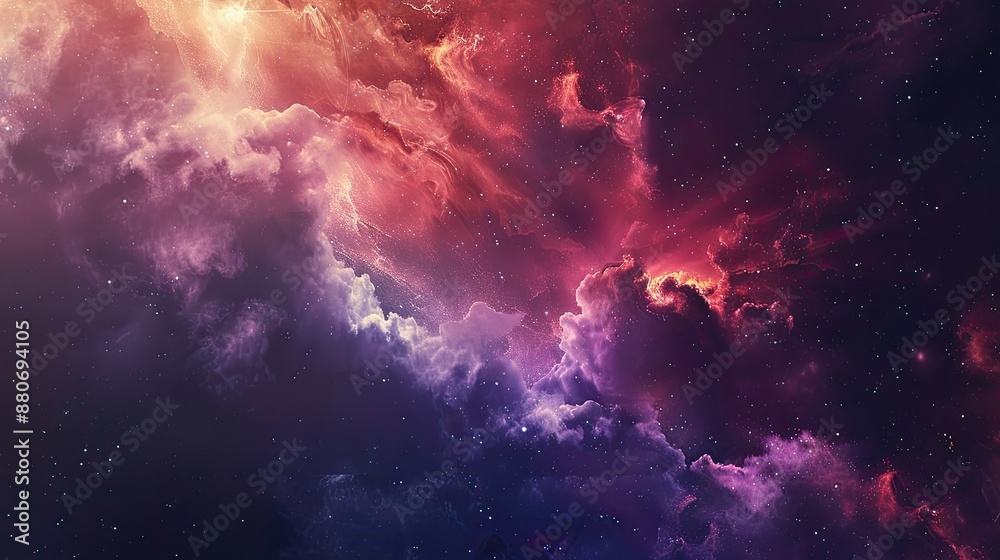 Fototapeta premium Colorful space galaxy cloud nebula. Universe science astronomy. Supernova background wallpaper.