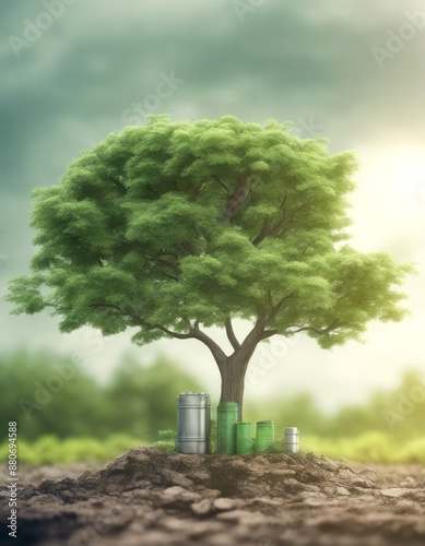 warming destruction rendering change tree green althy concept two climate greenenergy 3d pollution drought nature energy conventional growth industrial parts deadtree photo