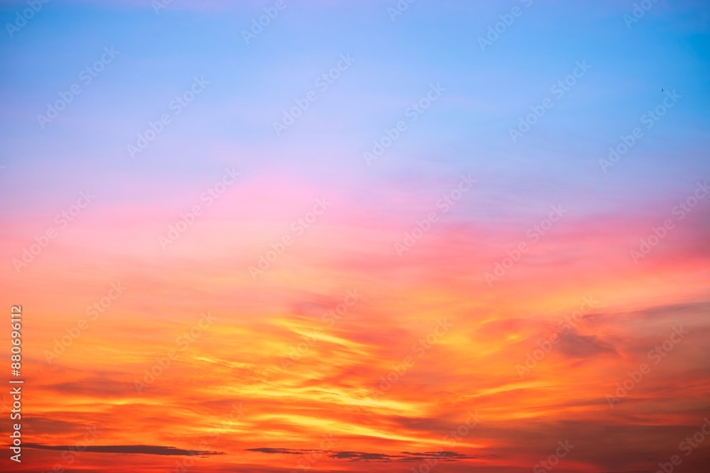 Beautiful , luxury soft gradient orange gold clouds and sunlight on the blue sky perfect for the background, take in everning,Twilight, Large size, high definition landscape photo Beautiful , luxury soft gradient orange gold clouds and sunlight on the blue sky perfect for the background, take in everning,Twilight, Large size, high definition landscape photo
