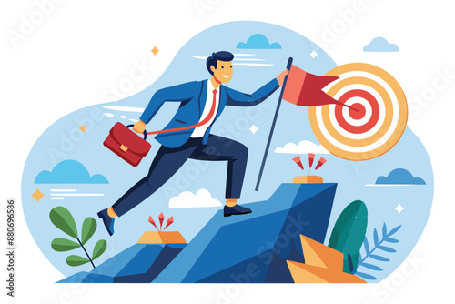 Determined leader overcoming obstacles to achieve business objectives, completing mission with skill and perseverance