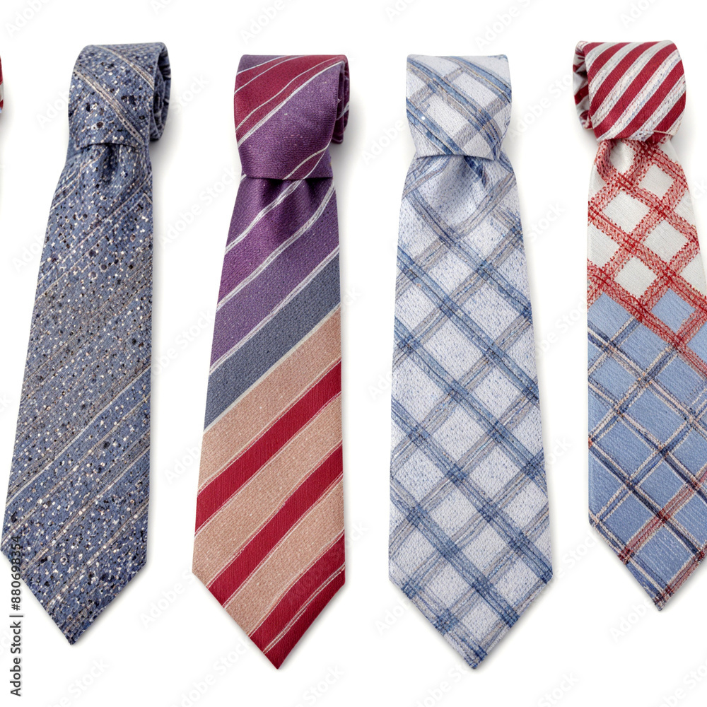 Ties, isolated on white background