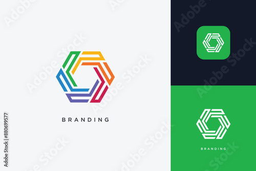 Hexagon Digital Multimedia Brand Logo